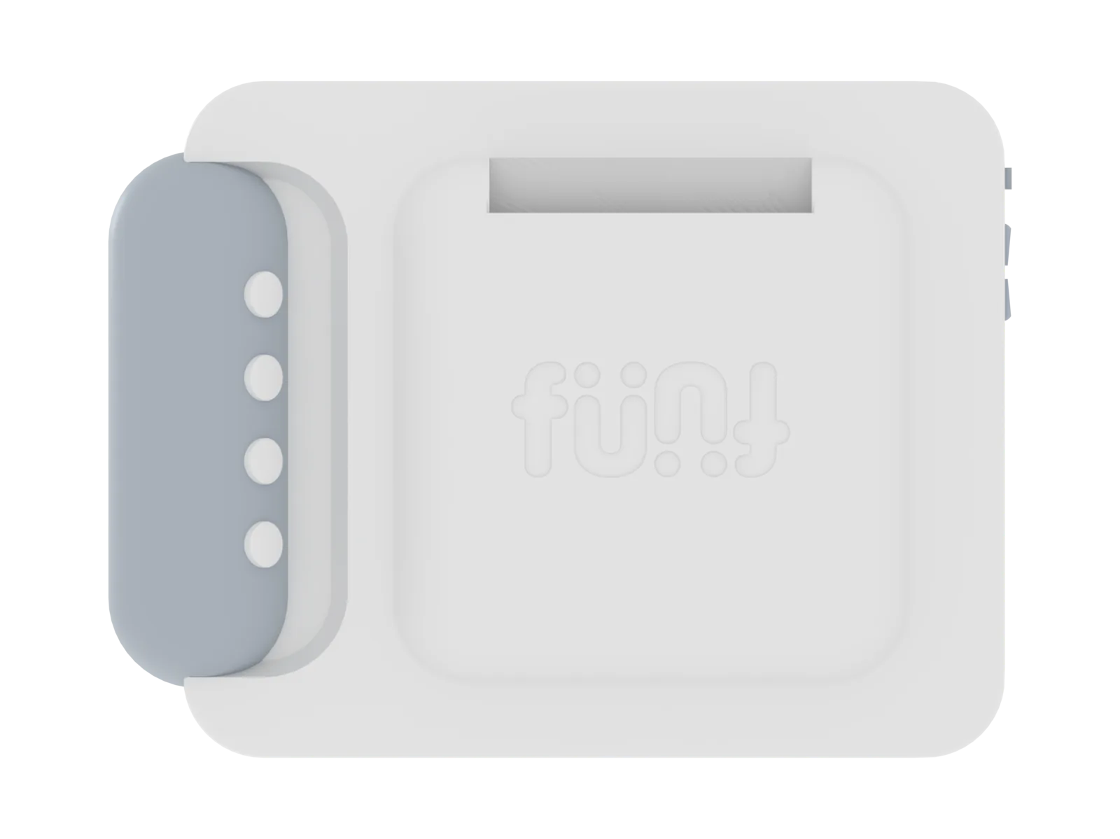 The back of the Funf with the grip bank of four buttons